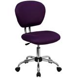 Flash Furniture H-2376-F-PUR-GG Swivel Office Chair w/ Mid Back - Purple Mesh Back & Seat