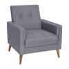 Flash Furniture IS-22271C-GY-GG Arm Chair - Gray Fabric Upholstery, Wood Legs