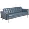 Flash Furniture ZB-LESLEY-8090-SOFA-GY-GG 81" Sofa w/ Gray LeatherSoft Upholstery - Stainless Steel Legs