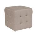 Flash Furniture QY-S02-B-GG Avendale 16" Square Tufted Ottoman/Pouf w/ Beige Fabric Upholstery