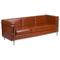Flash Furniture ZB-REGAL-810-3-SOFA-COG-GG 79" Sofa w/ Cognac LeatherSoft Upholstery - Stainless Steel Legs, Brown