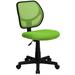 Flash Furniture WA-3074-GN-GG Swivel Task/Computer Chair w/ Low Back - Green Mesh Back & Seat