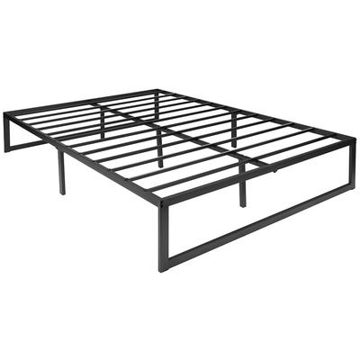 Flash Furniture XU-BD10001-T-GG Twin Size Platform Bed Frame w/ Slat Supports - Steel, Black