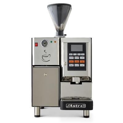 Astra SM 222 Automatic Self Serve Commercial Espresso Machine w/ 2 Hoppers & 4 1/5 liter Boiler - 220v/1ph, Stainless Steel