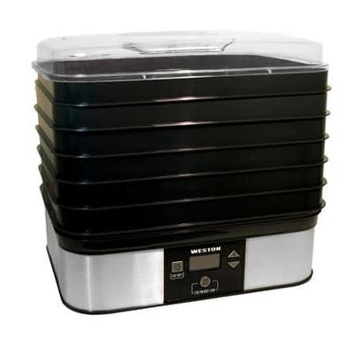 Weston 75-0401-W 6 Tray Food Dehydrator w/ Digital Thermostat - Plastic, 120v, Black
