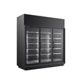 Master-Bilt BEL-3-30CP 97 4/9" 3 Section Display Freezer w/ Swing Doors - Top Mount Compressor, Black, 208-230v