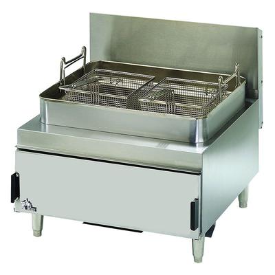 Star 630FF Star-Max Countertop Commercial Gas Fryer - (1) 30 lb Vat, Twin Baskets, Natural Gas, Stainless Steel, Gas Type: NG