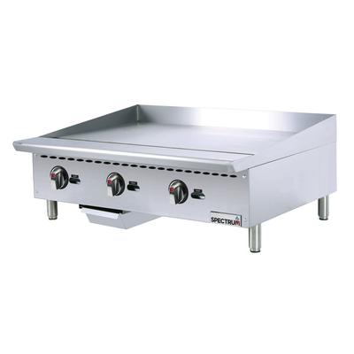 Winco NGGD-36M 36" Gas Griddle w/ Manual Controls - 3/4" Steel Plate, Convertible, Commercial Countertop - Durable Restaurant Griddle, Stainless Steel, Gas Type: LP
