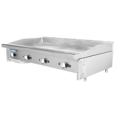 Turbo Air TAMG-48 NG 48" Gas Commercial Griddle w/ Manual Controls - 3/4" Steel Plate, Natural Gas, Stainless Steel, Gas Type: NG