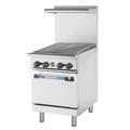 Turbo Air TAR-24RB Radiance 24" Commercial Gas Range w/ Full Charbroiler & Standard Oven, Natural Gas, Stainless Steel, Gas Type: NG