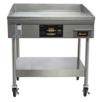 AccuTemp EGF2083B3650-S2 36" Electric Commercial Griddle w/ Mobile Stand - Thermostatic Controls - 3/16" Steel Plate, 208v/3ph, Stainless Steel