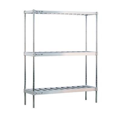 New Age 1288 (3) Level Keg Rack w/ (8) Keg Capacity, 80" x 18" x 76", Holds 8 Kegs, Reinforced Aluminum, Silver