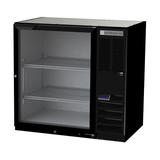 Beverage Air BB36HC-1-G-S-27 36" Bar Refrigerator - 1 Swinging Glass Door, Stainless, 115v, Stainless Steel