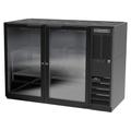 Beverage Air BB48HC-1-G-B Hydrocarbon Series 48" Bar Refrigerator - 2 Swinging Glass Doors, Black, 115v