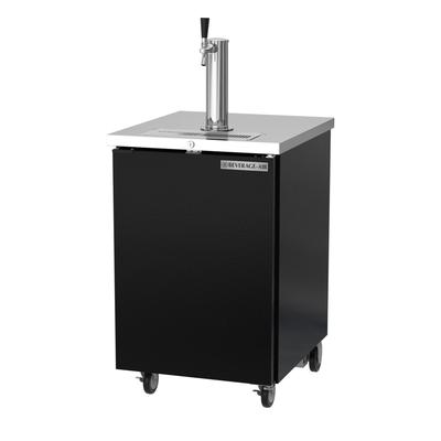 Beverage-Air DD24HC-1-B 24" Kegerator Commercial Beer Dispenser w/ 1 Keg Capacity - 1 Column, Black, 115v, Insulated Tower, Black Exterior