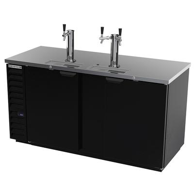 Beverage-Air DD68HC-1-B 69" Kegerator Commercial Beer Dispenser w/ 3 Keg Capacity - 3 Columns, Black, 115v