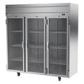 Beverage Air HFP3HC-1G Horizon Series 78" 3 Section Reach In Freezer - (3) Glass Doors, 115v, Silver