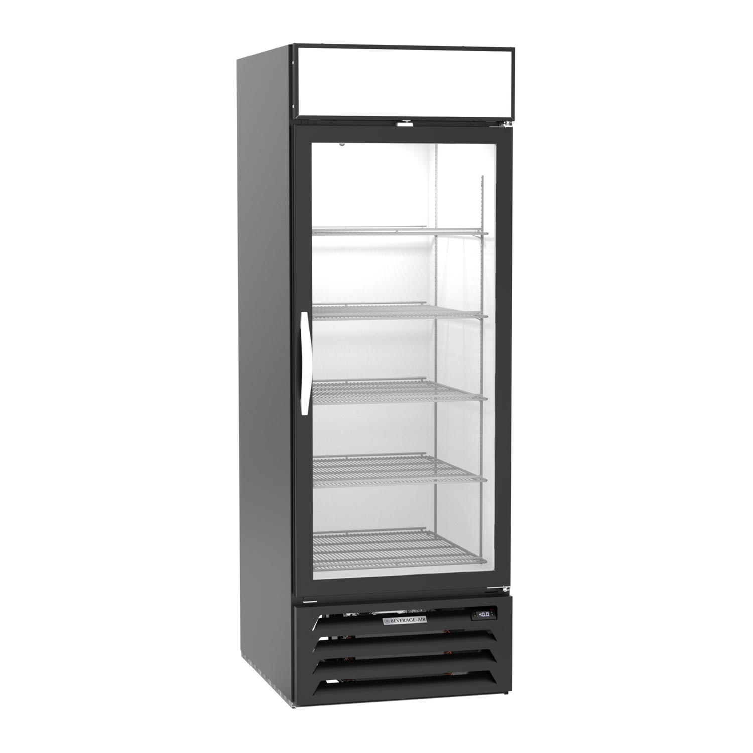 Beverage-Air MMF23HC-1-B 27" 1 Section Display Freezer w/ Swing Door - Bottom Mount Compressor, Black, 115v