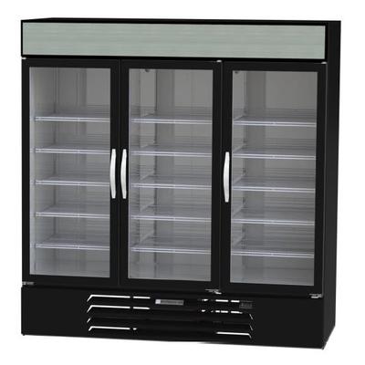 Beverage-Air MMR72HC-1-B-WINE 75" 3 Section Commercial Wine Cooler w/ 1 Zone - 1 Shelves, 115v, LED Lighting, Black