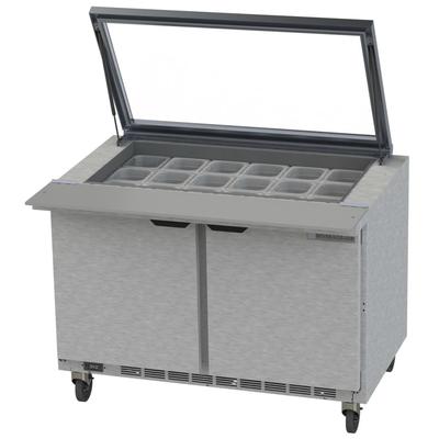Beverage Air SPE48HC-18M-STL 48" Sandwich/Salad Prep Table w/ Refrigerated Base, 115v, Stainless Steel