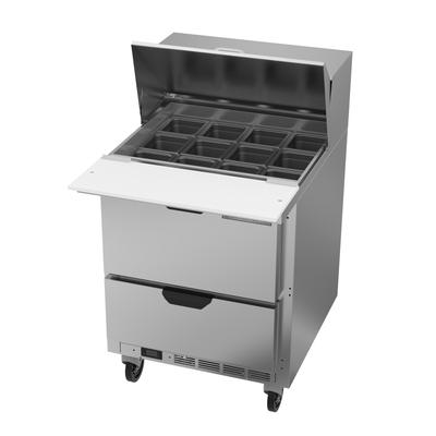 Beverage Air SPED27HC-12M-B 27" Sandwich/Salad Prep Table w/ Refrigerated Base, 115v, Stainless Steel