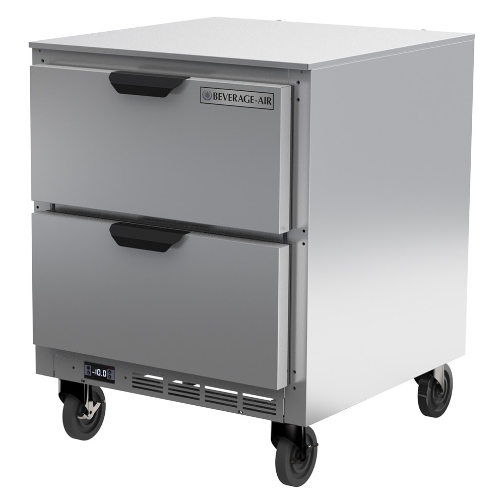 Beverage-Air UCFD27AHC-2 27" W Undercounter Freezer w/ 1 Section & 1 Drawer, 115v, Silver