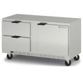 Beverage Air UCRD60AHC-2 60" W Undercounter Refrigerator w/ (2) Section & (1) Door & (2) Drawer, 115v, Stainless Steel