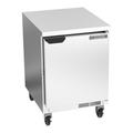 Beverage Air WTR24AHC-FLT Hydrocarbon Series 24" Worktop Refrigerator w/ (1) Section, 115v, Silver