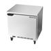 Beverage Air WTR32AHC-FLT Hydrocarbon Series 32" Worktop Refrigerator w/ (1) Section, 115v, Self-Contained Condenser, Flat Worktop, Silver