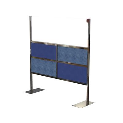 Lakeside 158946 Mobile Traffic Rail/Safety Barrier - Polycarbonate w/ Stainless Steel Frame, Removable Panel