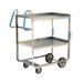 Lakeside 7130 2 Level Stainless Utility Cart w/ 1000 lb Capacity, Raised Ledges, Silver