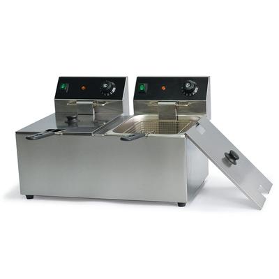Global Solutions GS1612 Countertop Commercial Electric Fryer - (1) 31 lb Vat, 208/240v/1ph, 208-240 V, Stainless Steel