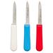 Dexter Russell S104SC-3RWC SANI-SAFE 3 1/4" Scalloped Paring Knife Set w/ Polypropylene Handles, Carbon Steel, Blue