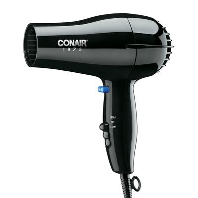 Conair Compact Hair Dryer - 2 Heat/Speed Settings, Cool Shot, Black, 247BW