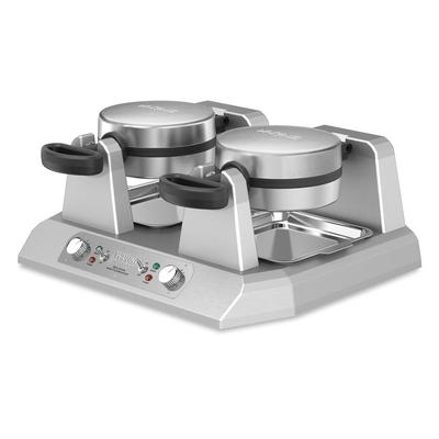 Waring WW250X Double Classic Belgian Commercial Waffle Maker w/ Cast Aluminum Grids, 2400W, Makes 1.25" Belgian Waffles, 60 Waffles/Hr, 120 V