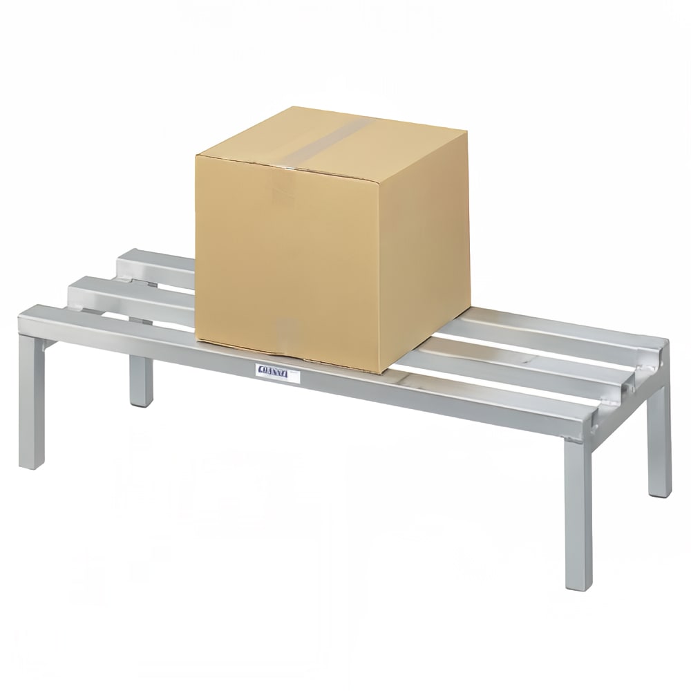 Channel ADR2024 24" Stationary Dunnage Rack w/ 2200 lb Capacity, Aluminum, Channel Style, 24" W x 20" D x 12" H, Silver