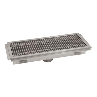 Advance Tabco FTG-1236 Floor Trough - Removable Strainer Basket, 12" x 36" x 4", 14 ga 304 Stainless, Stainless Steel