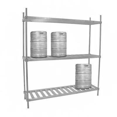 Advance Tabco KR-42-X 3 Level Keg Rack w/ 3 Keg Capacity, 42" x 20" x 76", Silver