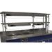 Advance Tabco NDSG-15-144 Sleek Shield Self Service Food Shield - 2 Tier, 15x144x34", Stainless Top Shelf, Double Tier, Stainless Steel