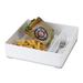 Cal-Mil 22309-15 10" Square Bento Box w/ (2) Compartments - Melamine, White