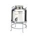 Cal-Mil 3497-3-55 3 Gallon Round Glass Beverage Dispenser - Silver Stainless Steel Base