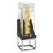 Cal-Mil 3804-3-87 3 gal Beverage Dispenser w/ Ice Tube - Plastic Container, Gray Oak/Silver Base