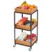 Cal-Mil 3921-84 3 Tier Merchandiser Cart, 14 3/4" x 14 3/4" x 35", Bronze