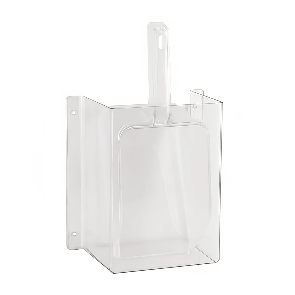 Cal-Mil 631 Wall-Mount Scoop Guard w/ 64 oz Scoop - Polycarbonate, Clear