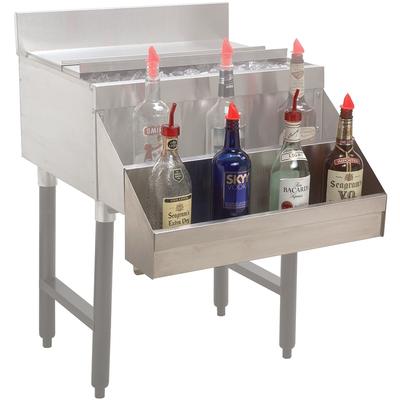 Advance Tabco SR-30H 30" Single Tier Add-On Bottle Rack w/ Keyhole, Stainless, Stainless Steel