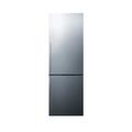 Summit FFBF247SSIM 11.1 cu ft Compact Refrigerator & Freezer w/ Ice Maker - Platinum/Stainless, 115v, Silver