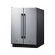 Summit FFRF24SS 3.78 cu ft Undercounter Refrigerator & Freezer w/ Solid Doors - Stainless, 115v, Stainless Steel