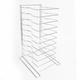 American Metalcraft 19033 Pizza Pan Rack w/ 11 Shelf Capacity for 16" To 23" Pan, Chrome/Steel, Silver
