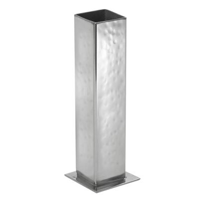 American Metalcraft HMBV1 Square Bud Vase, Hammered, Stainless, Silver