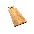 American Metalcraft OWB117 Rectangular Serving Board w/ Handle - 12 1/4" x 5 3/4", Olive Wood, Brown